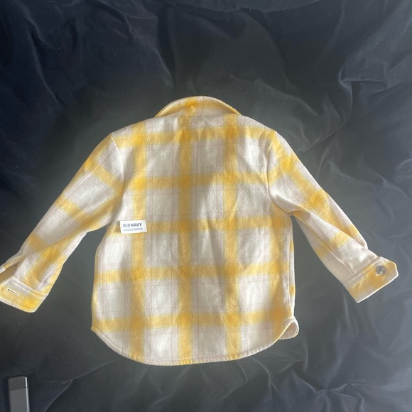 Kids S 6/7 - yellow plaid flannel jacket - Picture 2 of 5